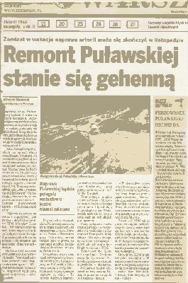 ''Remont Puławskiej stanie się gehenną'' (''Dziennik'', 22.05.2007).jpg